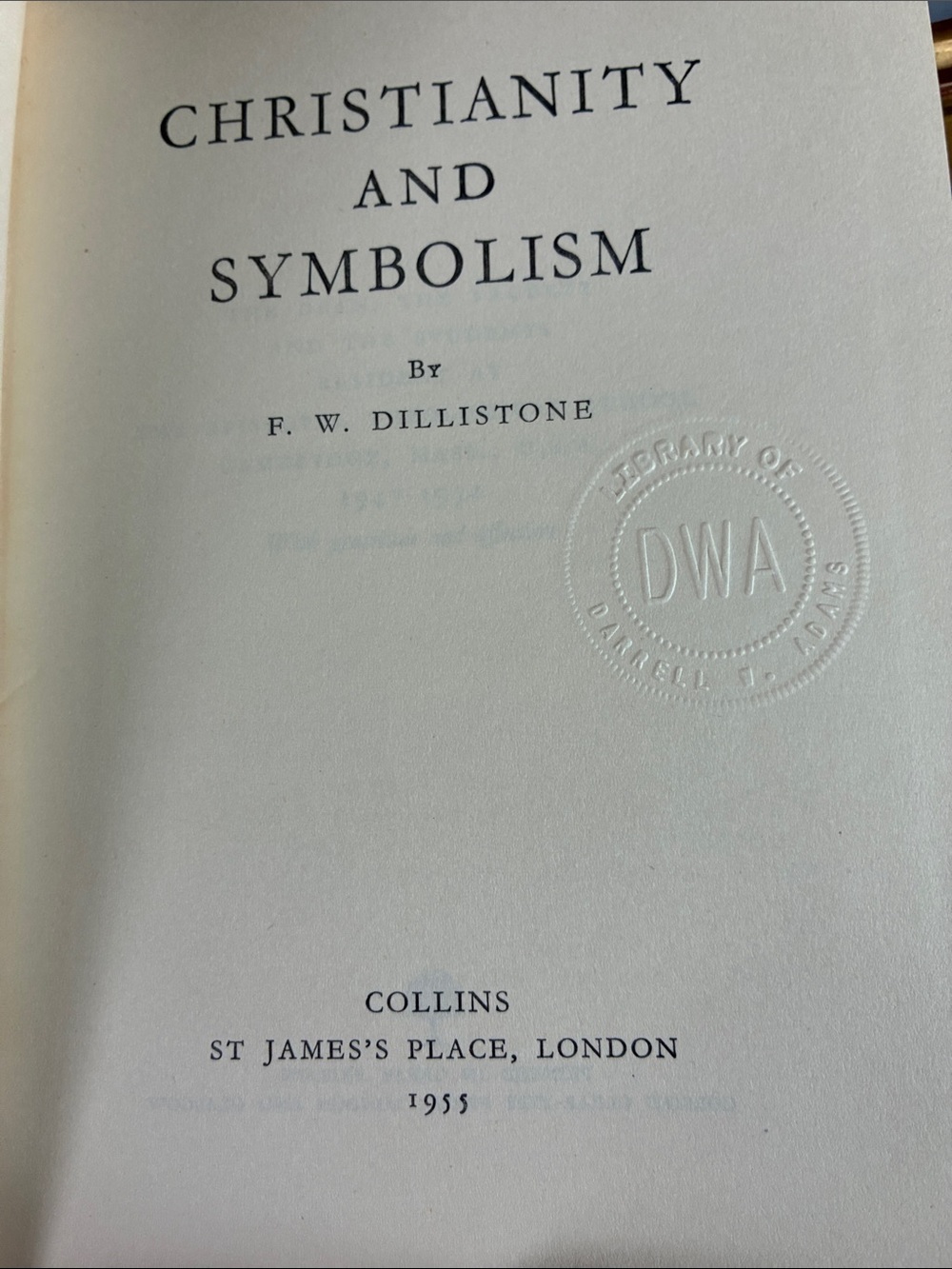 Hardback: christianity and symbolism by F. W. Dillistone 1955